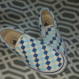 Blue checkered Vans size 6.5 Mens